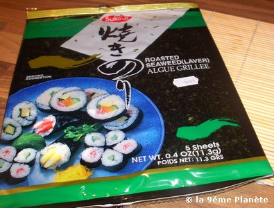 Algue nori pour sushi 5 feuilles 11.3g